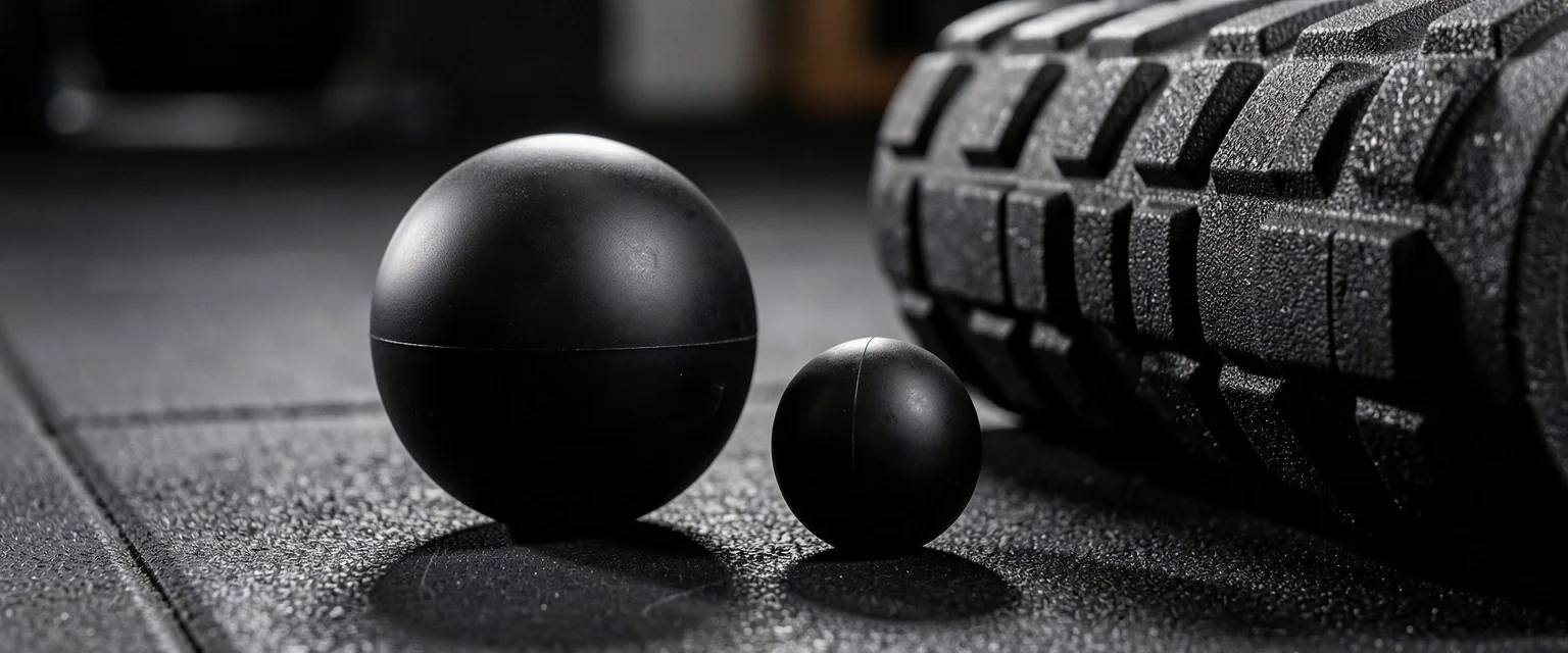 Collection of massage balls from above